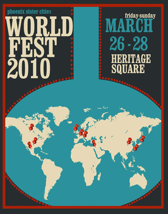 WorldFEST logo 2010 Experience the Globe at WorldFEST