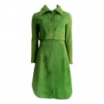 Lanvin 1960's Lanvin 2 piece (jacket/dress) Green Suede $1600