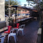 The outdoor patio