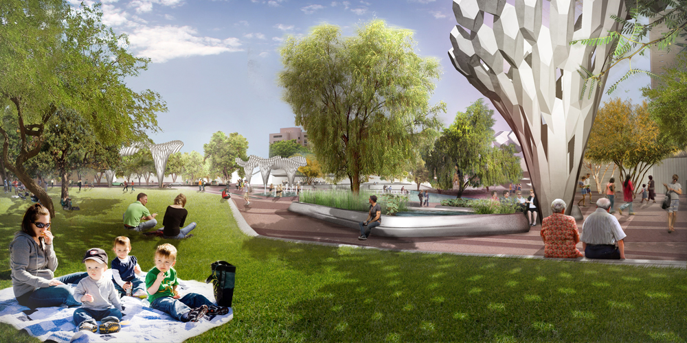 Hance Park_Entrance Plaza_Rendering